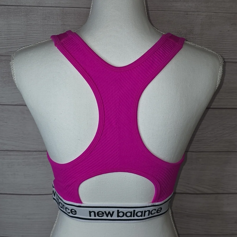 New Balance Women's Ribbed Racer Back Sports Bra Size XXL